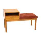 Teak telephone bench, Sweden, 1960
