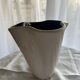 Imposing Black and White Ceramic Vase Signed Elchinger Vintage