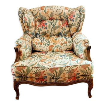 Fauteuil Bergère Louis XV en noyer