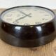 Vintage brown bakelite electric wall clock from smiths sectric, 1950s