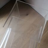3 nesting tables in plexiglass