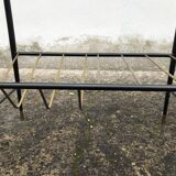 Coffee table double top glass and vintage metal