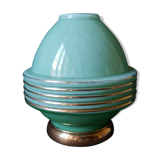Vase en verre doublé à décor doré signé Ferjac pour Fernand Jacob.