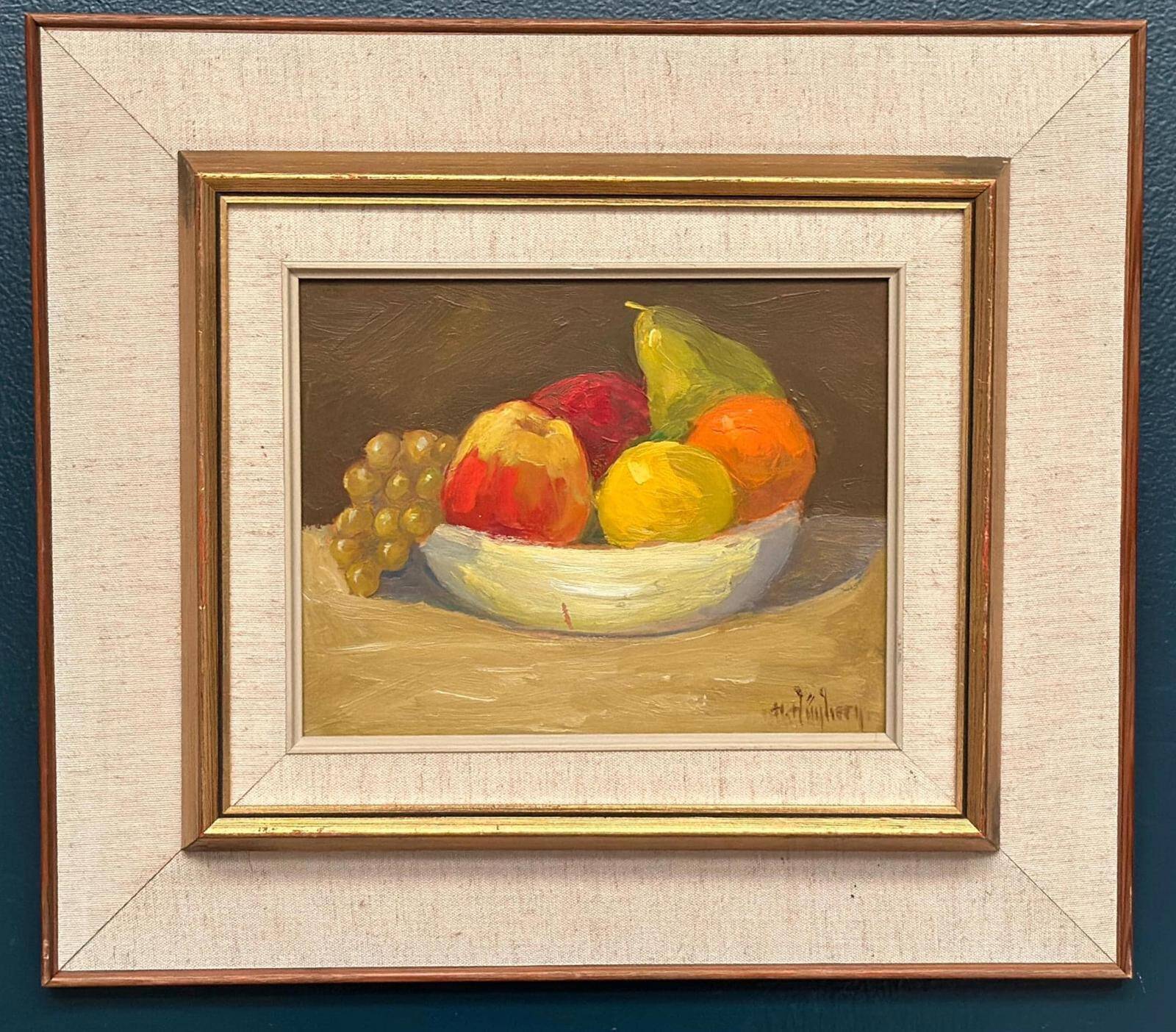 Oil On Panel – “Still Life With Fruit” By Hilding Bernhard Högberg