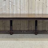 Oak monastery table with turned legs from the 1930s