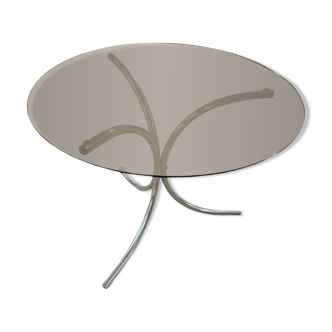 Smoked glass table from the 70s