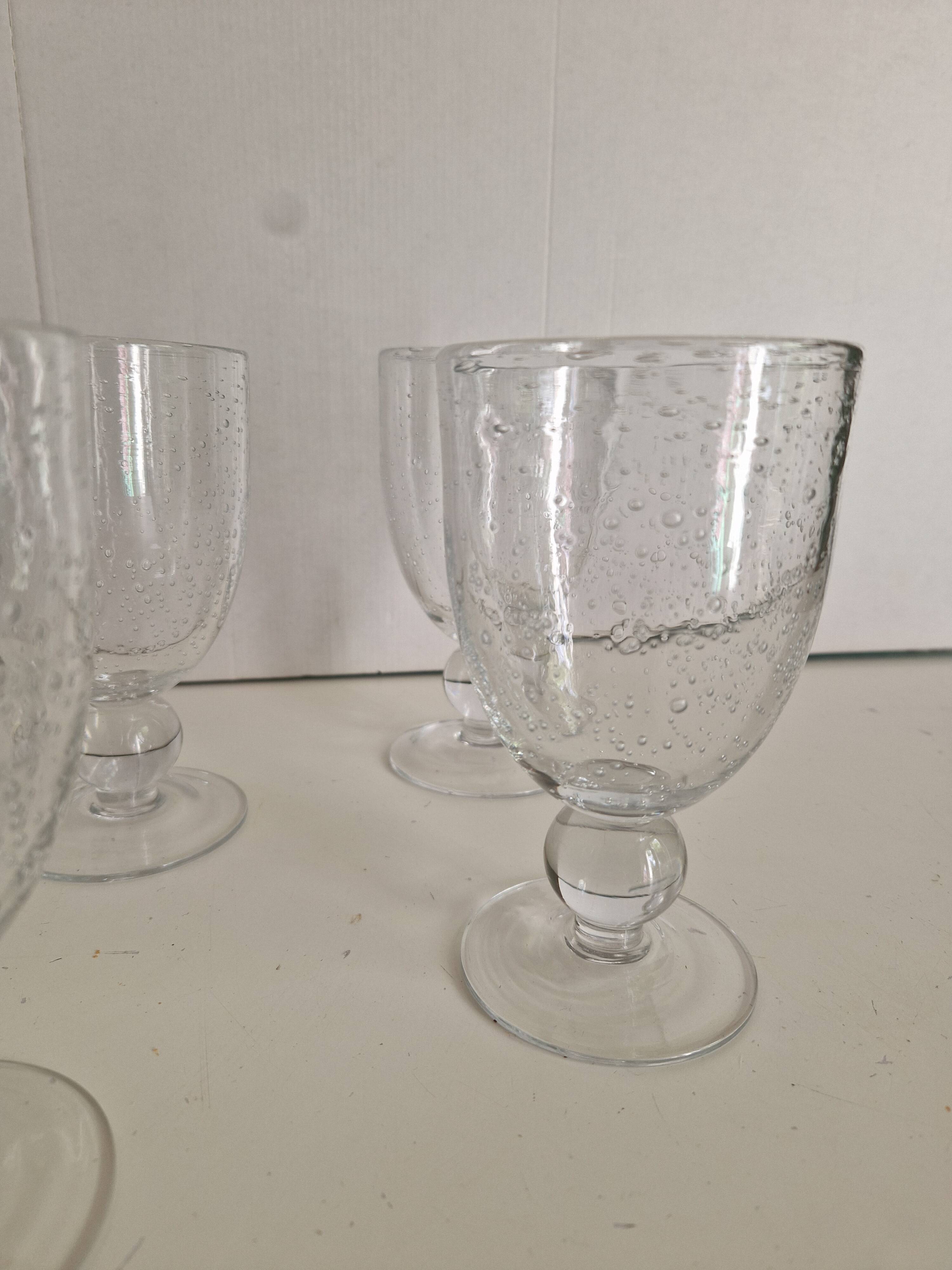 Lot 4 verres bullé style biot