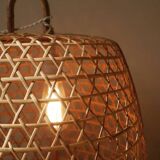 Vintage handmade Scandinavian bohemian country rooster cage lamp