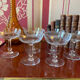 6 1920's crystal champagne glasses