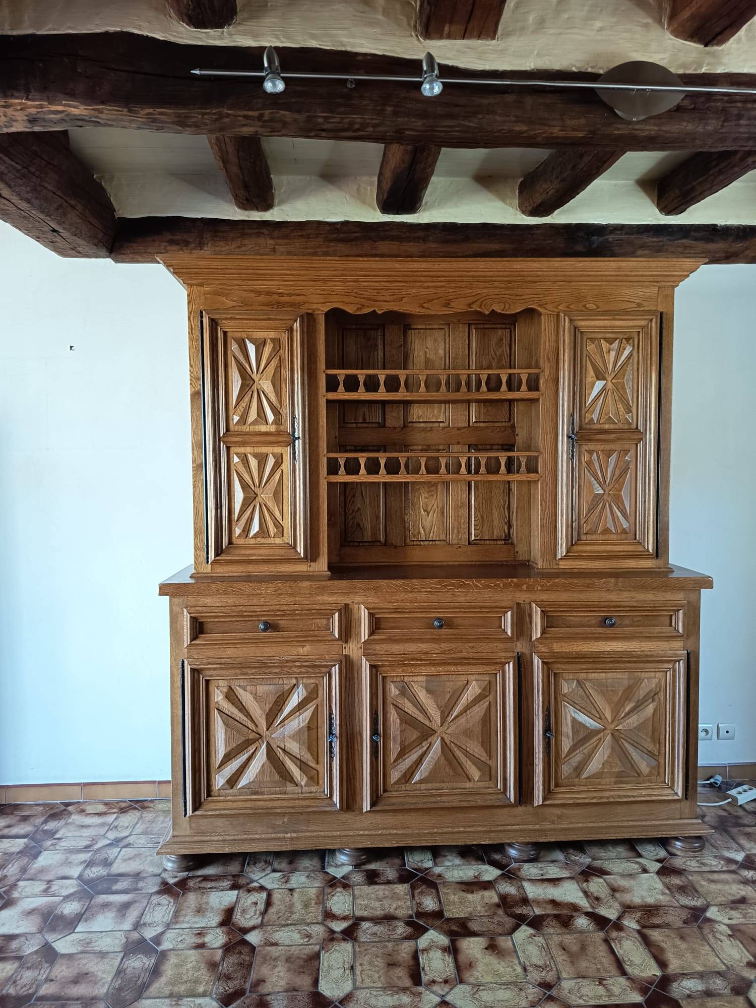 dining room buffet with 2 bodies