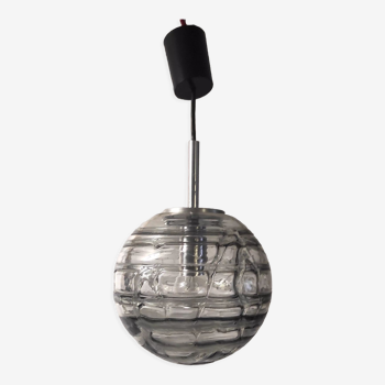 Suspension boule en verre de Murano par Doria Leutchen (All.) – années 60