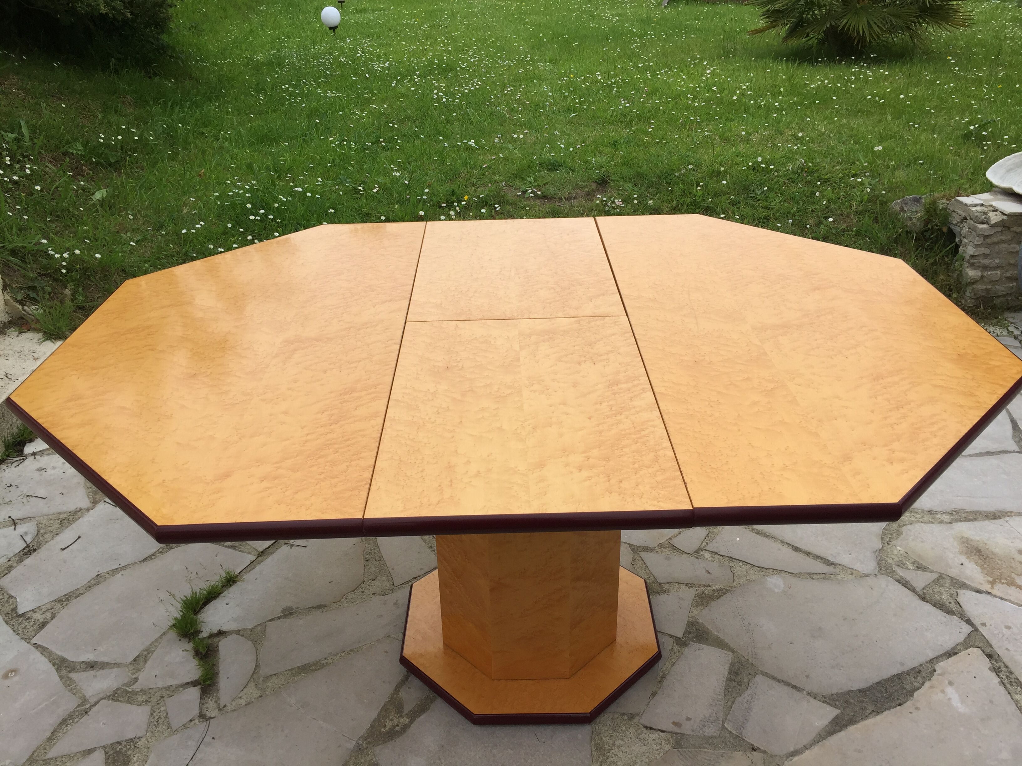 Table vintage en sycomore de Mario Sabot 1970