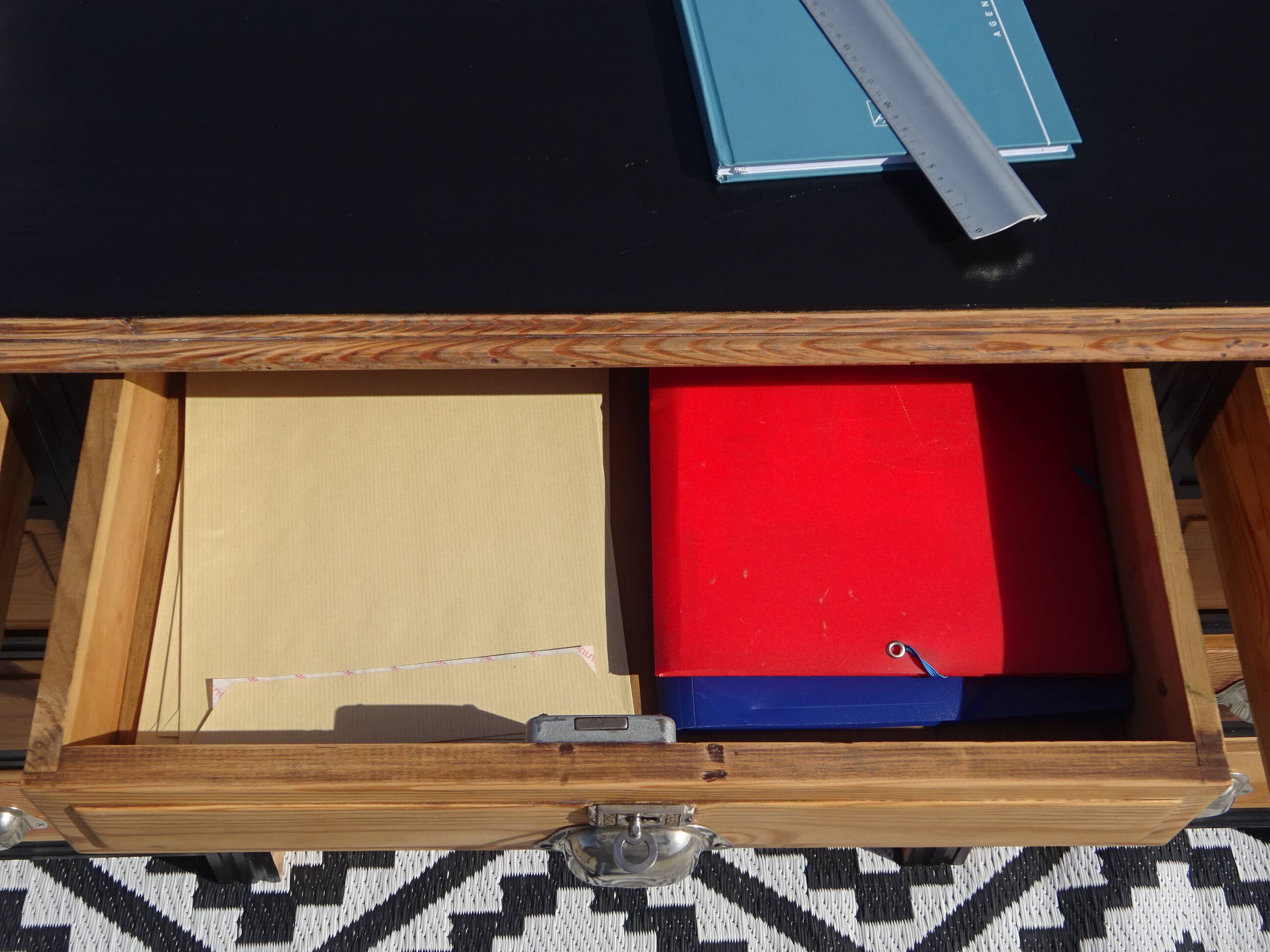 Vintage pine desk, restored