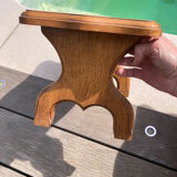 Set of 2 stools carved oak very sturdy top quality