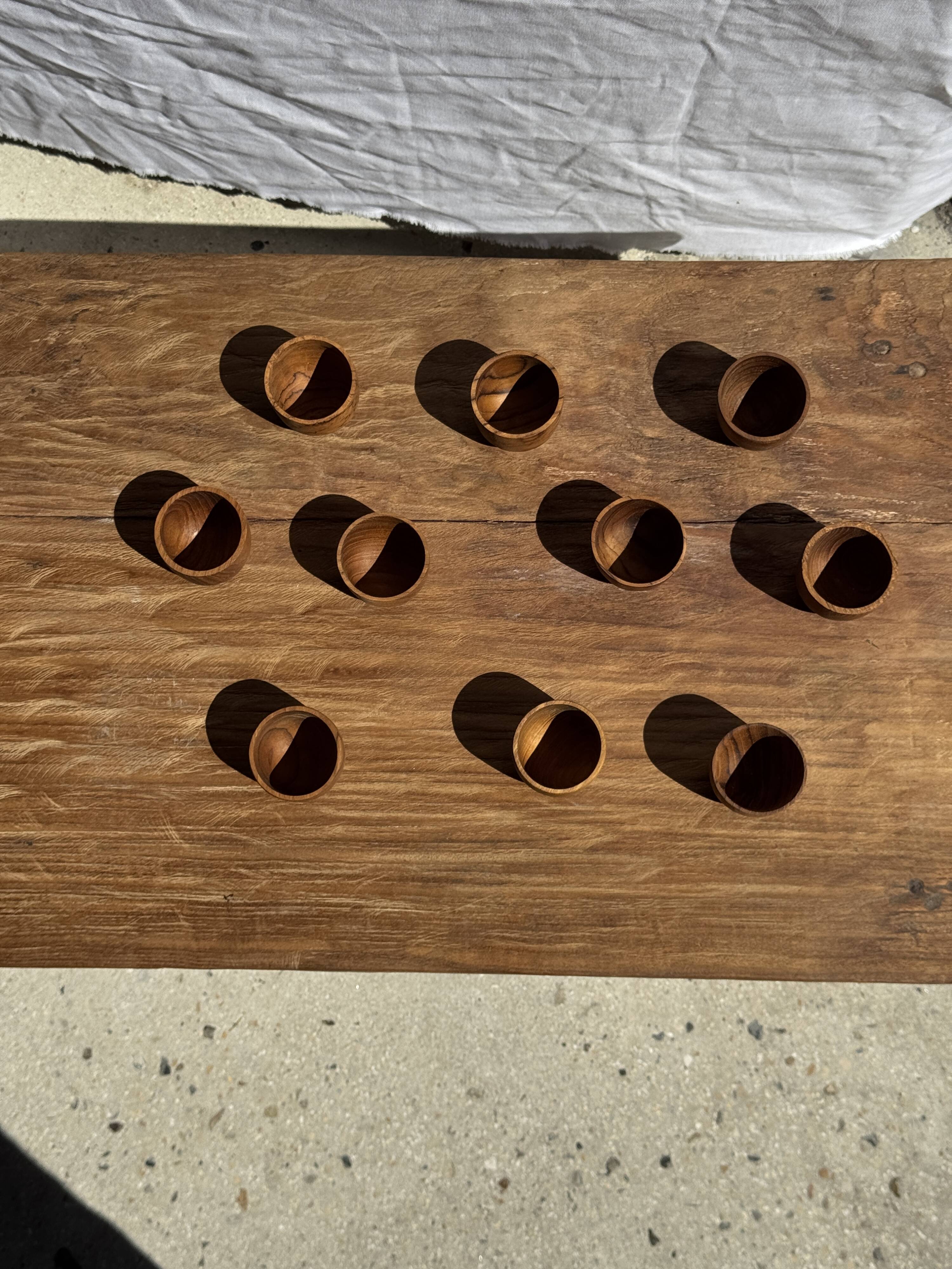 Mini cup, saucer or egg cup in teak H5 D5