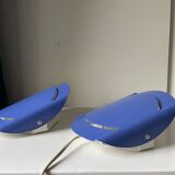 Pair of danish purple vintage wall lamps sconces by Lyfa