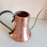 Brushed red copper watering can vintage 60s/70s