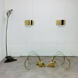 Hollywood Regency Ibex Coffee Table, Brass