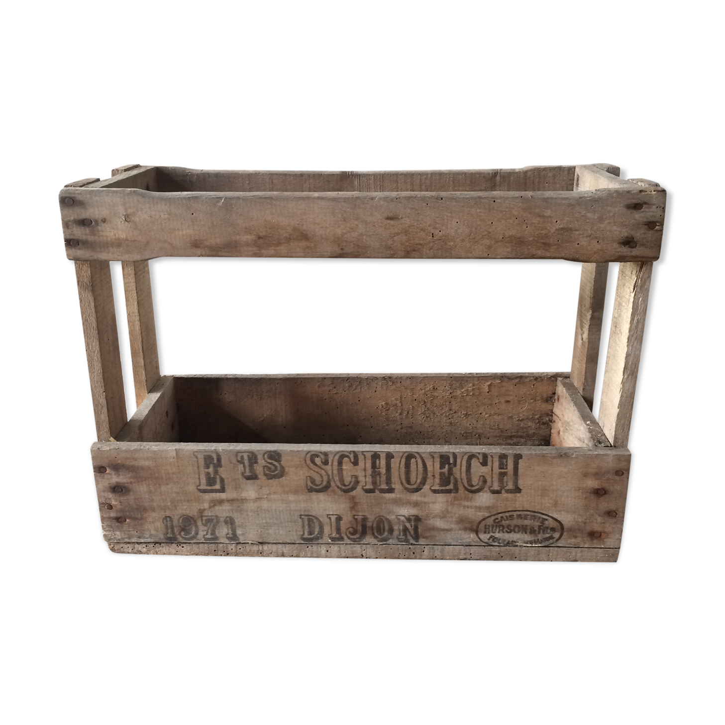 Ancienne caisse casier porte bouteille