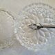 Glass sugar bowl with its tongs