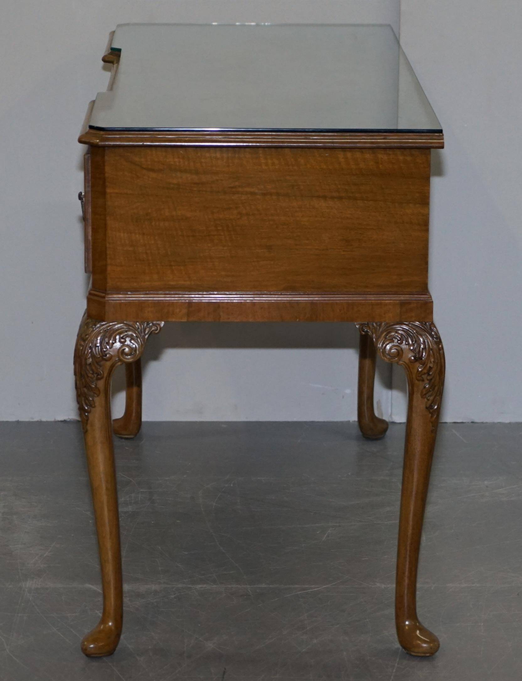 Console Burr Walnut Art Deco Denby & Spinks Breakfront