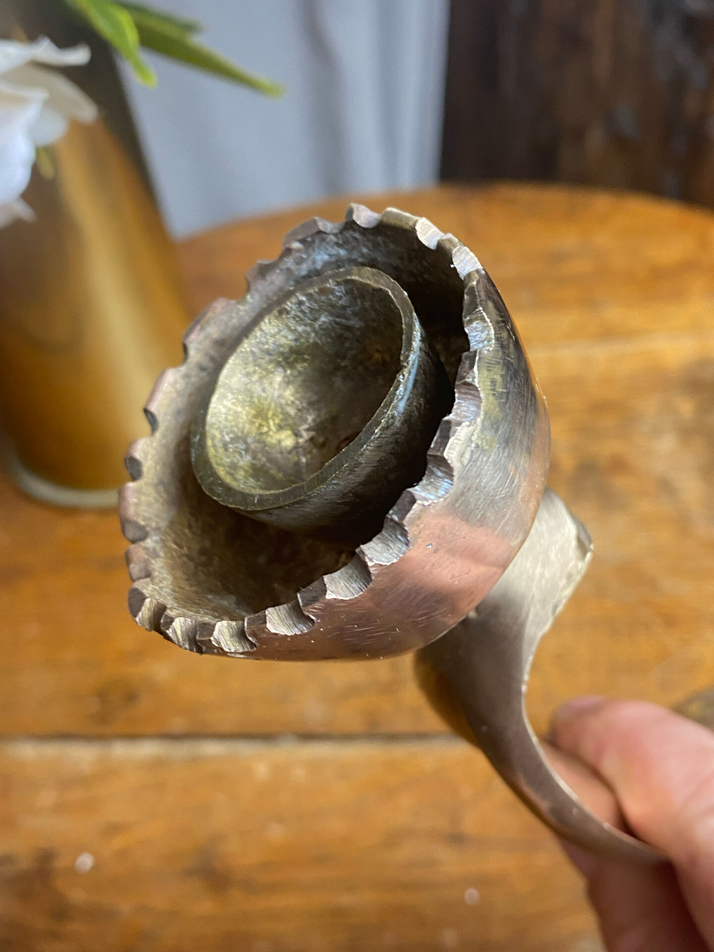 Cobra candlestick in brass