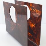 Vintage plexiglass magazine rack 1970