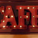 Letters bright vintage cafe red metal