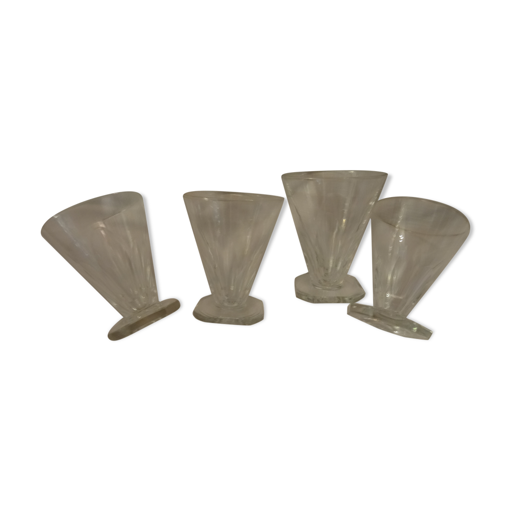 Lot De 6 Boutons Vintage Jaunes Transparents à Vague - Pied 1,8 Cm - Réf 6100 - Occasion