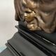 Pair of large Renaissance-style candlesticks. Marble. Solid bronze.