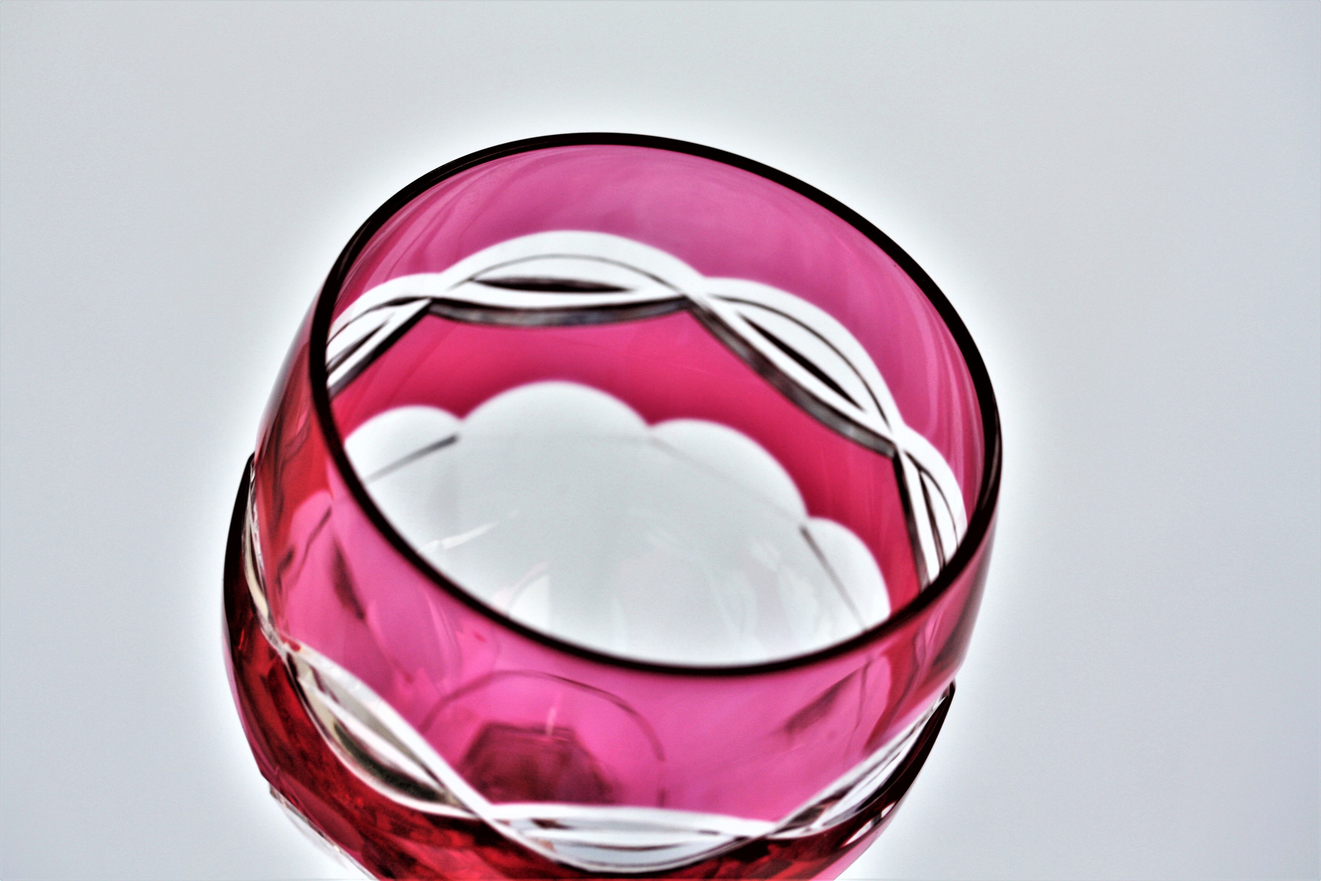 Rhine wine glass crystal St Louis Trianon