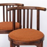 5 Bentwood Chairs 1950s, Vintage Beech Wood Chairs, Mid Century Dining