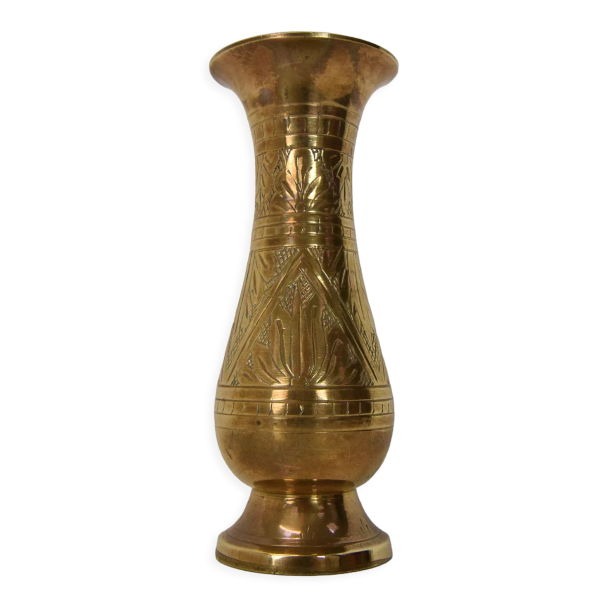 Vintage brass vase from India, 1960's