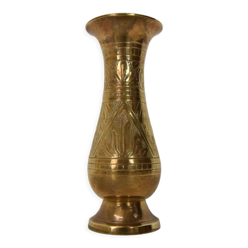 Vintage brass vase from India, 1960's