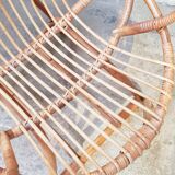 Pair of vintage rattan armchairs