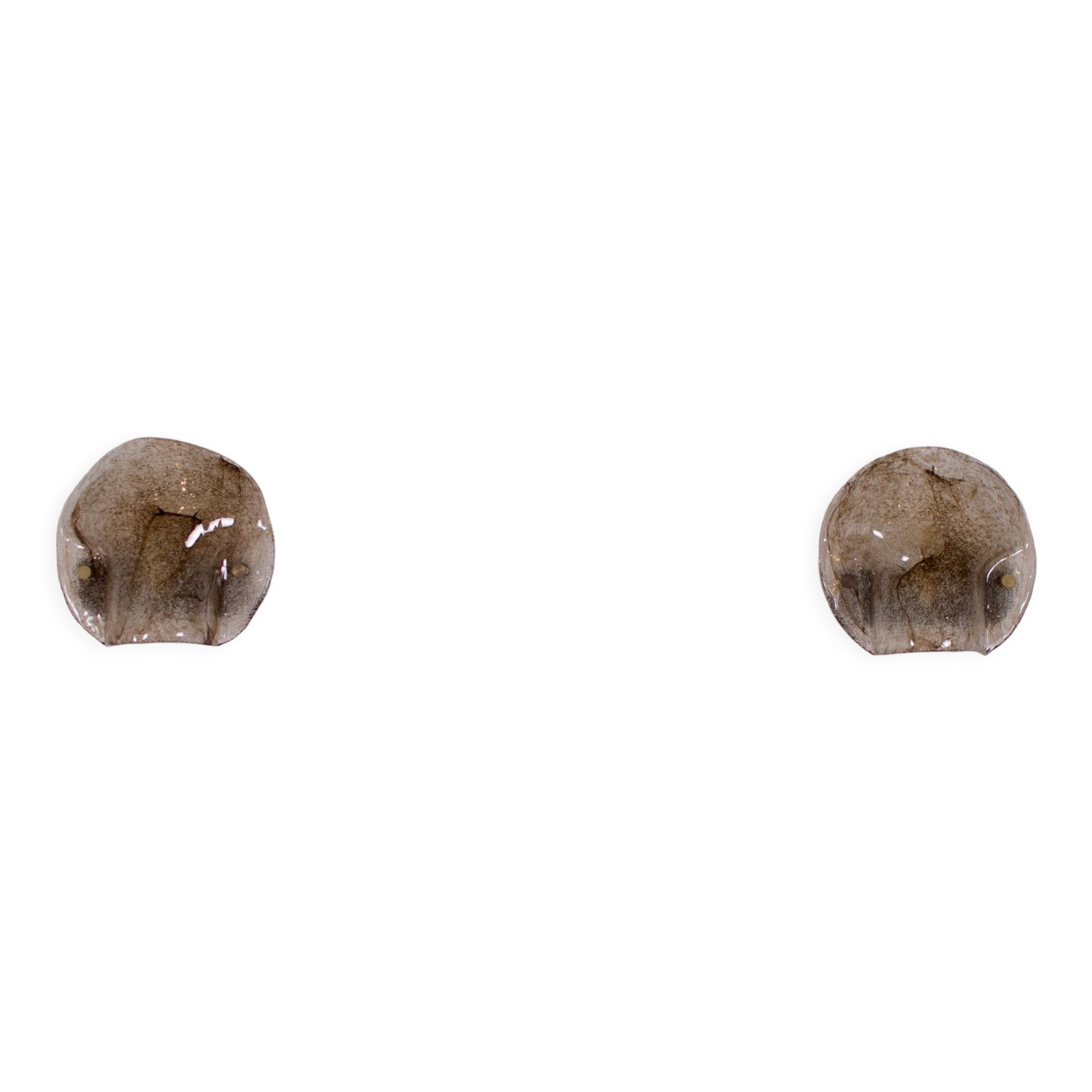 Murano wall lamps in blown glass.