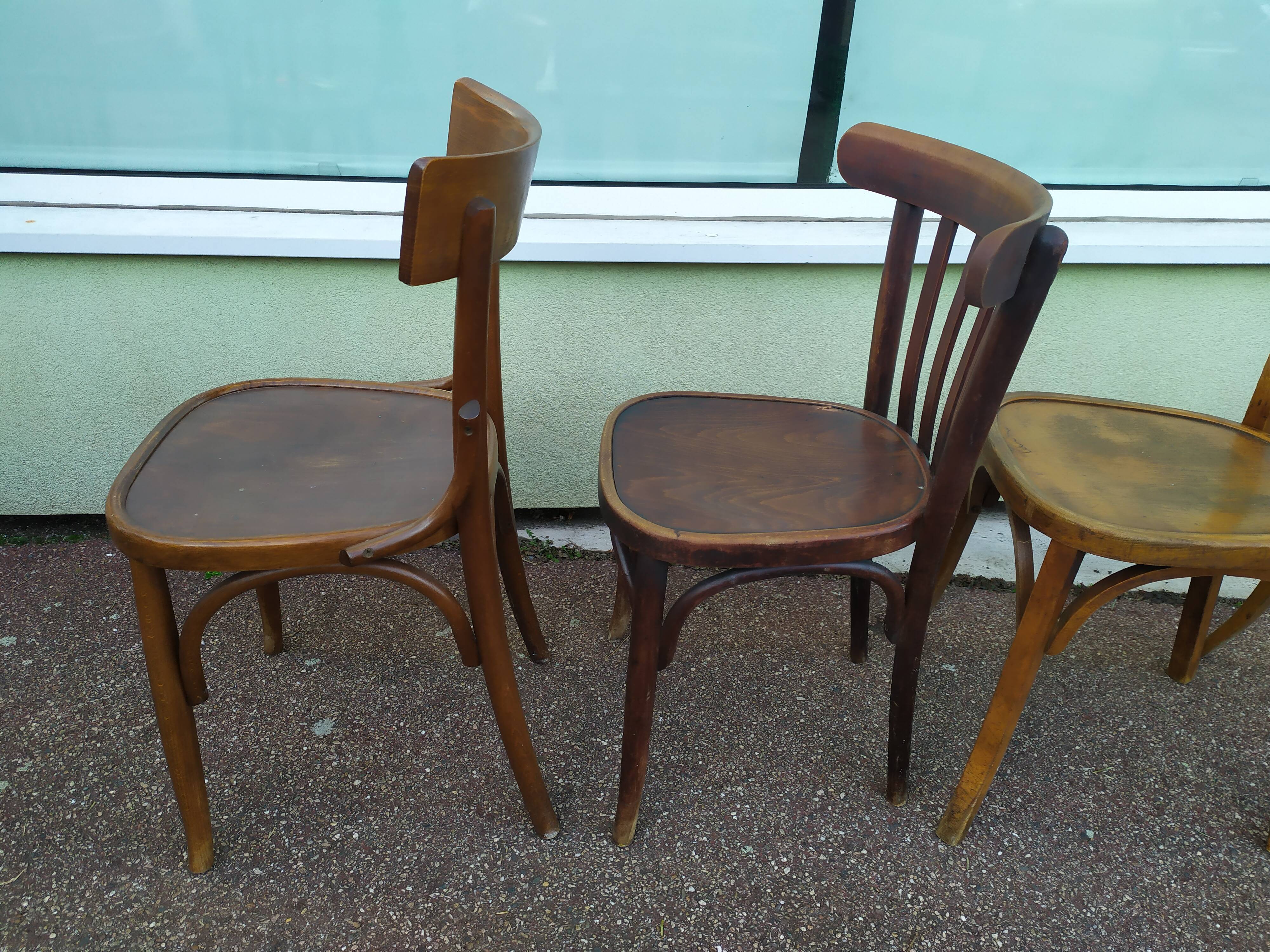 Ensemble de 4 chaises de bistrot - vintage - bar