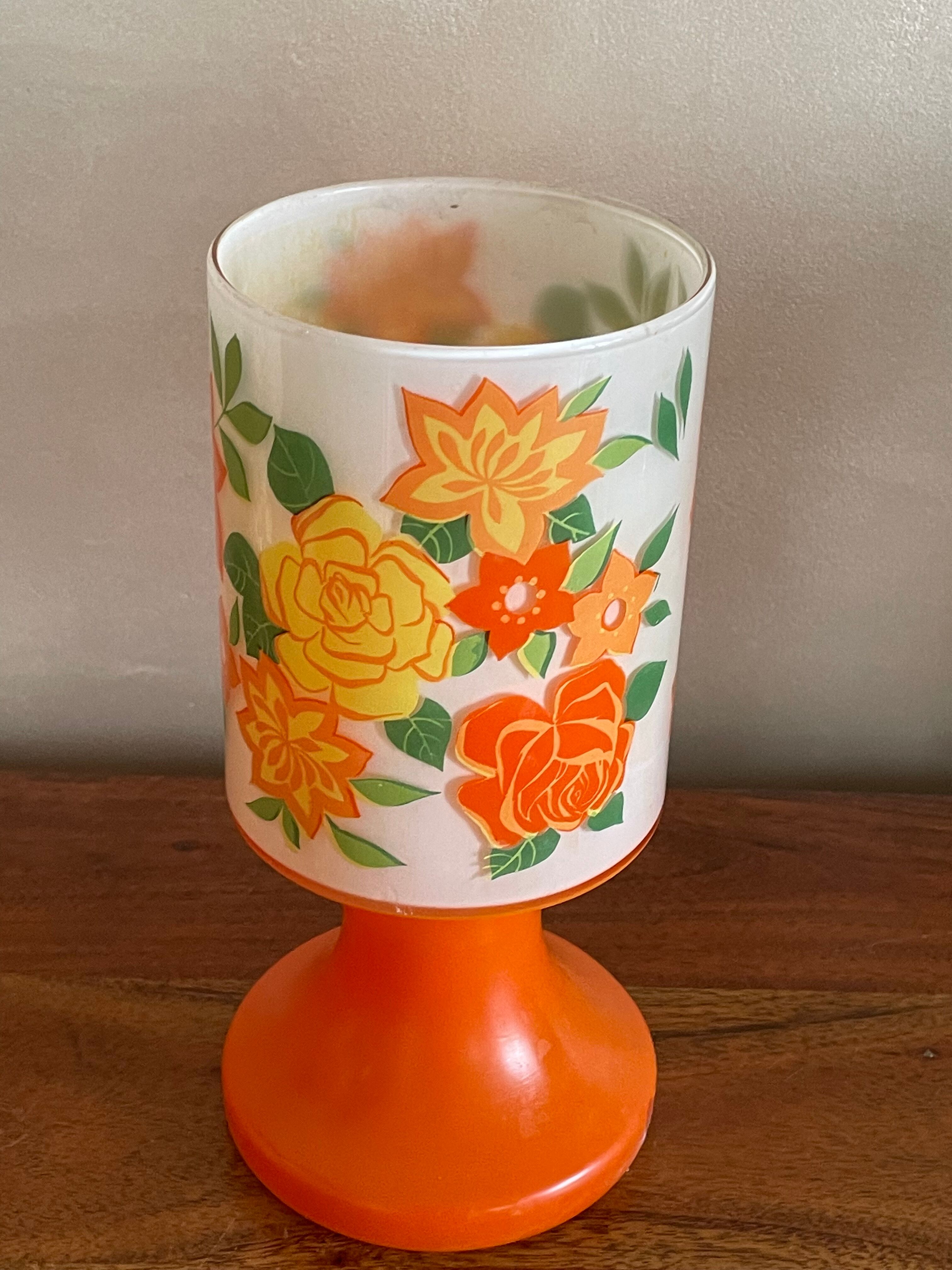 Flower glass lamp foot