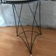 Metal sofa end with floral tray