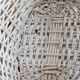 Vintage wicker basket painted white