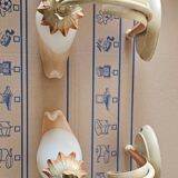 Pair of glass paste wall lights