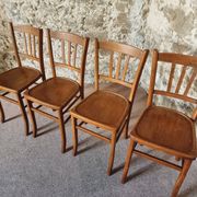 Set of 4 vintage Luterma beech bistro chairs – 1950s