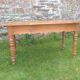Farm table with turned feet in cherrywood
