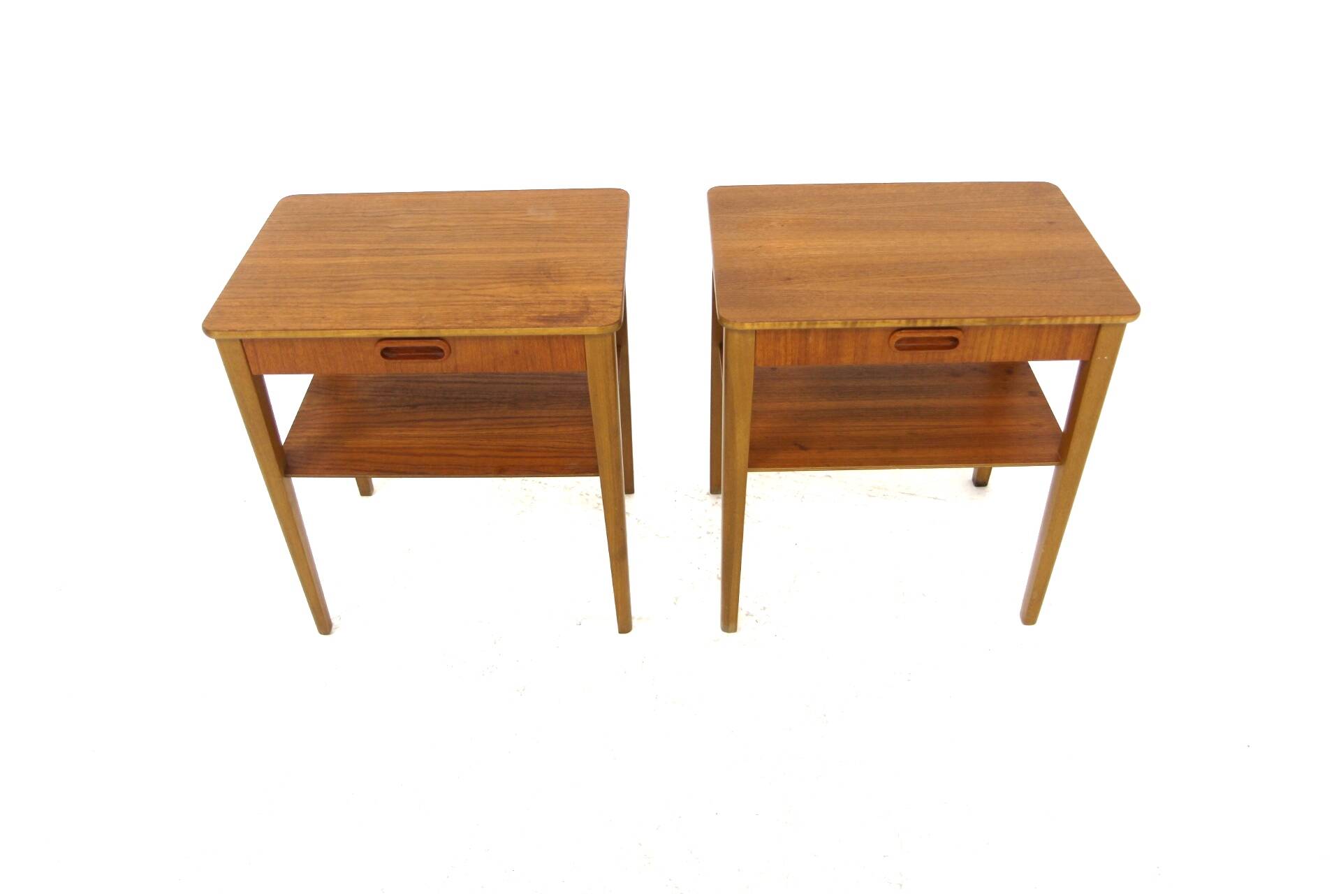 Pair of Scandinavian teak bedside tables, Björkås Möbelfabrik, Sweden, 1960