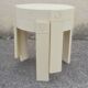 Pair of white plastic bedside tables design Made in Holland space age 1970