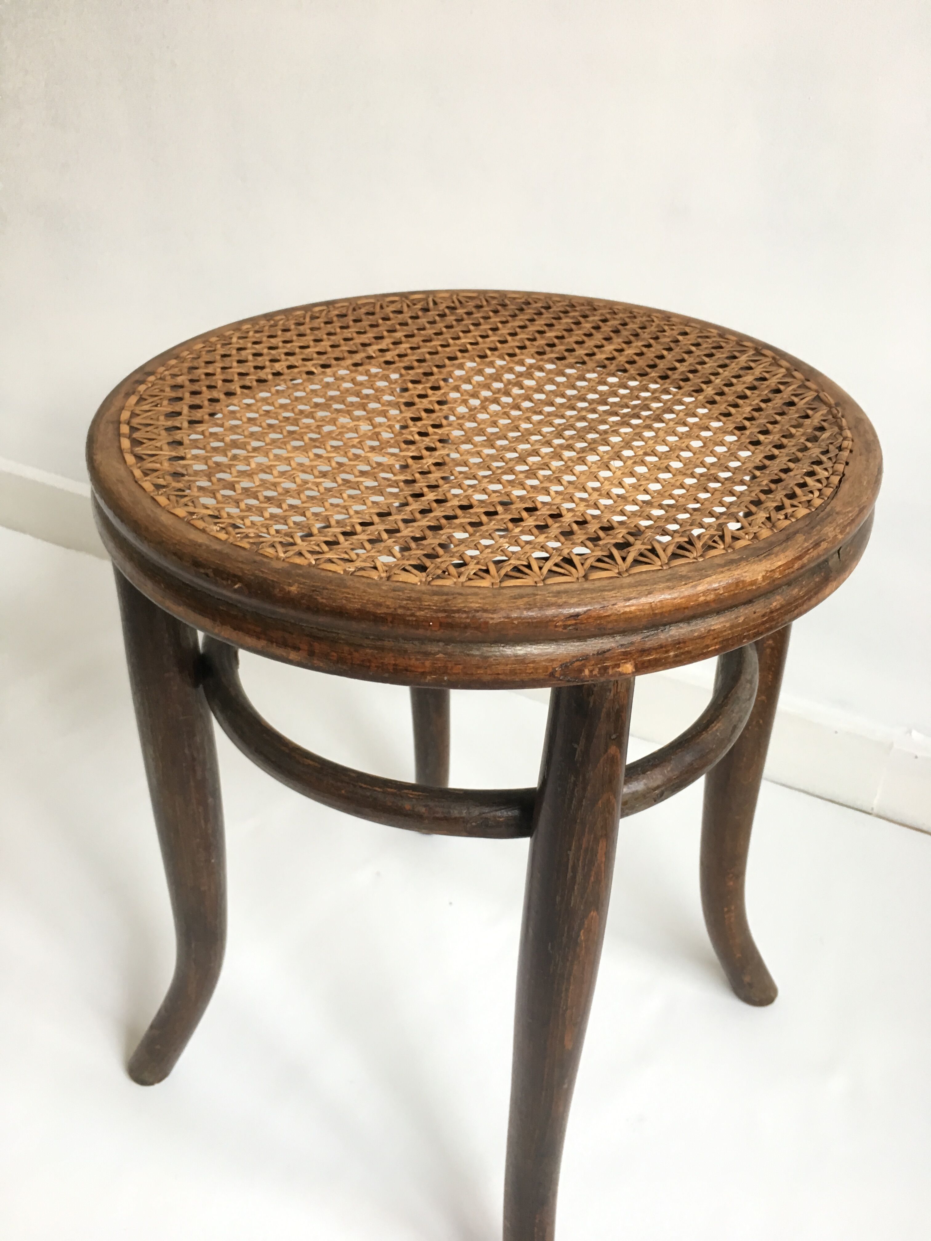 Cane piano stool
