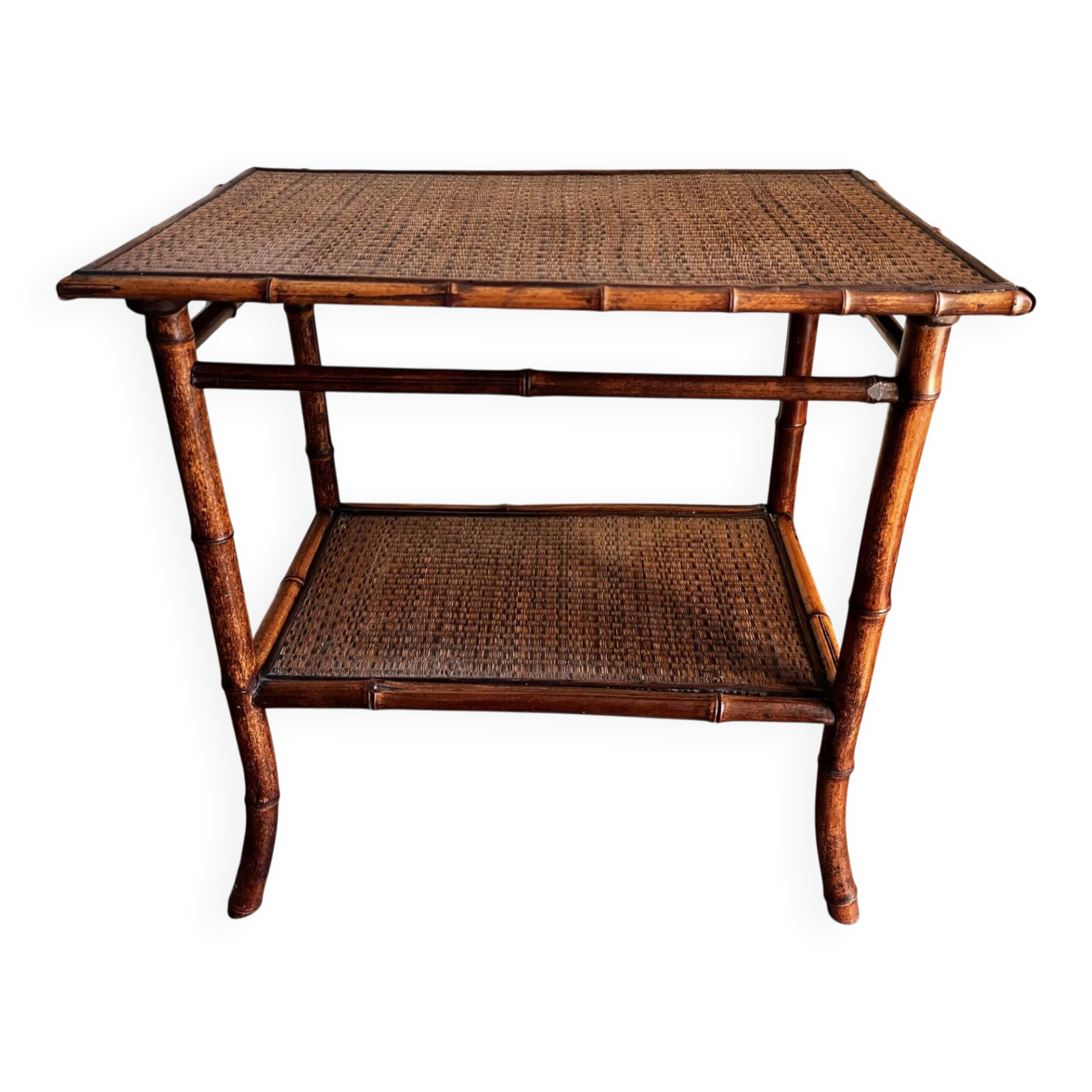 Bamboo and wicker table