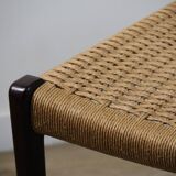 Scandinavian chair model 71 by Niels Otto Moller in teak and rope