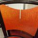Table and 6 armchairs Baumann Diese, design Pagnon Pelhaître, Wenge color and red,