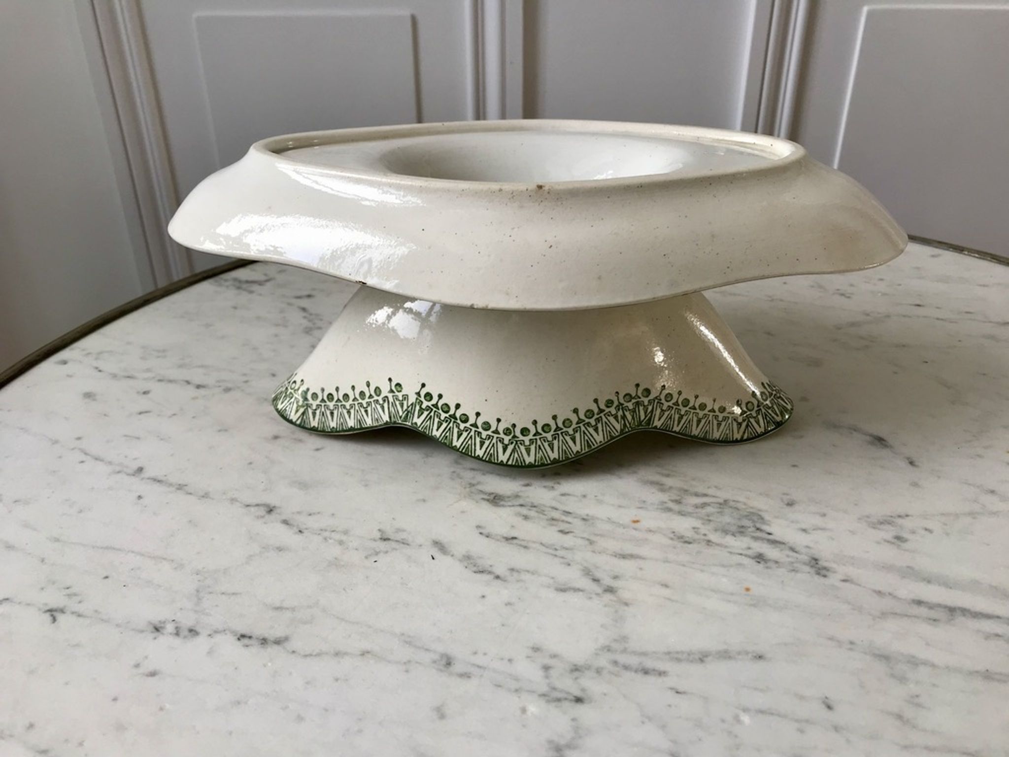 Saucière terre de fer st amand green early twentieth century
